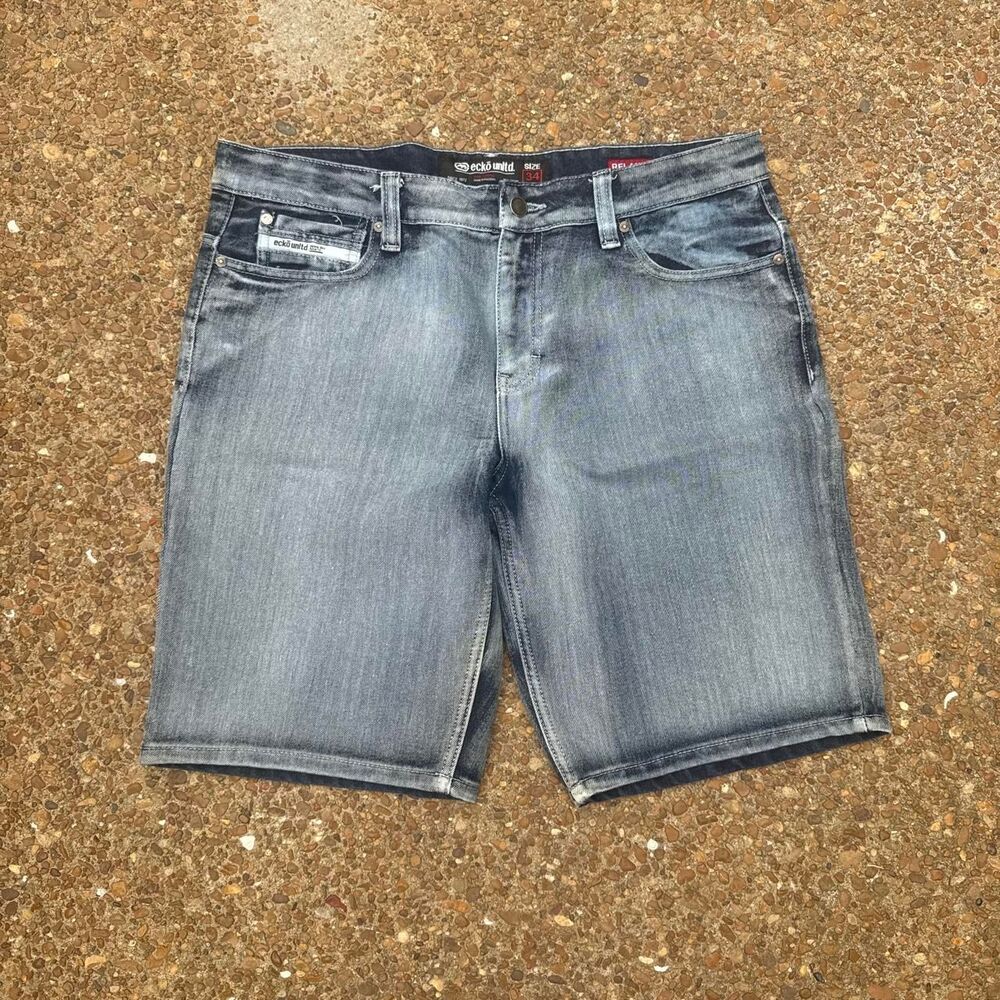 Ecko-unltd Men's Blue and Grey Jeans